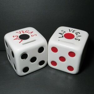 Las Vegas Dice Banks Travel Souvenir Gambler Decor